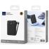 WiWU Wi-P022 Galaxy Power Bank 22.5w, 10000mAh Fast Charging, with Dual Built-in charging cable Type-C + Lightning - Black
